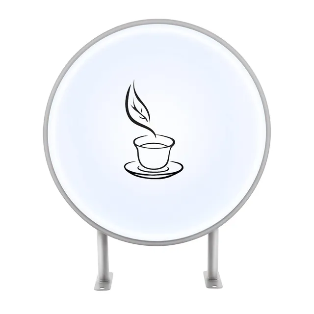 TiryyDrela Insegna Luminosa LED Rotonda 50 cm Doppio Lato