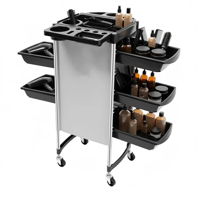 TiryyDrela Carrello Parrucchiere 6 Piani 5 Cassetti Inox