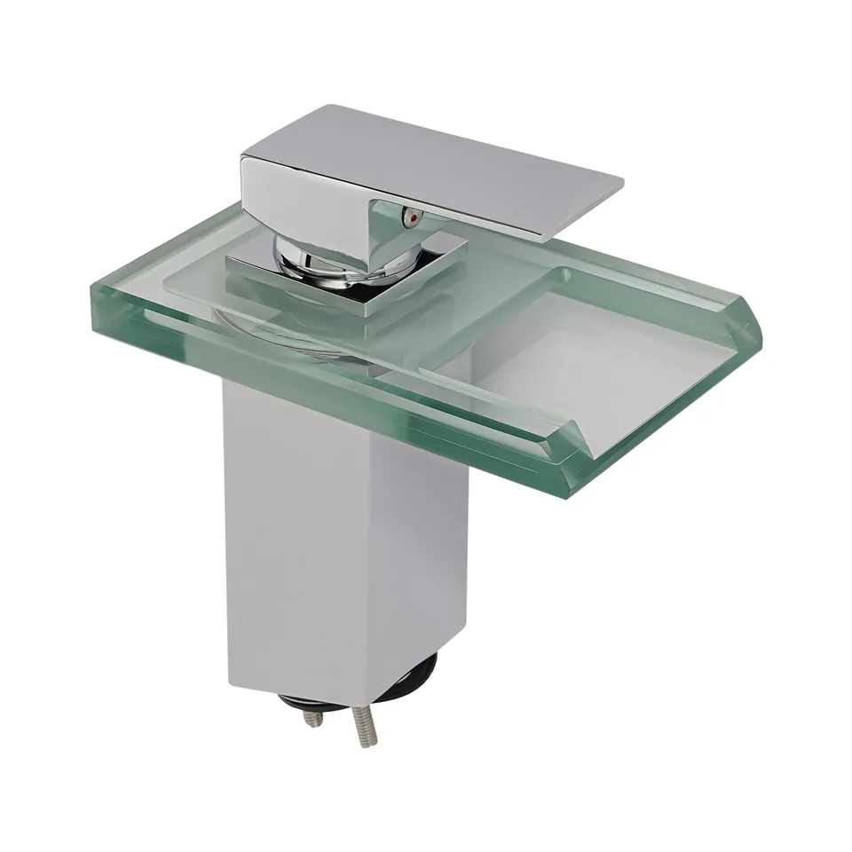 TiryyDrela Miscelatore Lavabo LED Ottone Cromato Argento