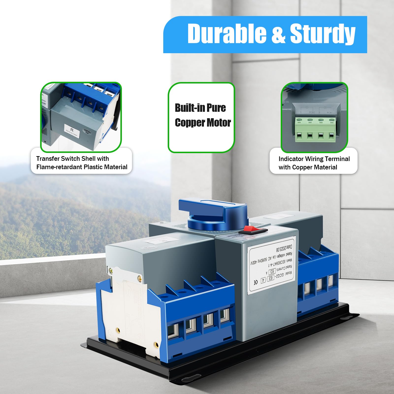 TiryyDrela ATS 4P 63A Interruttore Trasferimento Automatico 400V