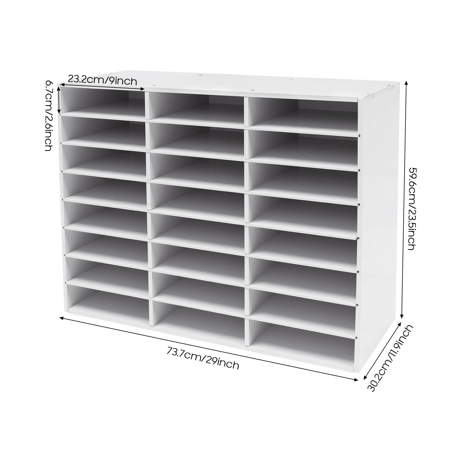 TiryyDrela Organizzatore Documenti 24 Scomparti Bianco PVC