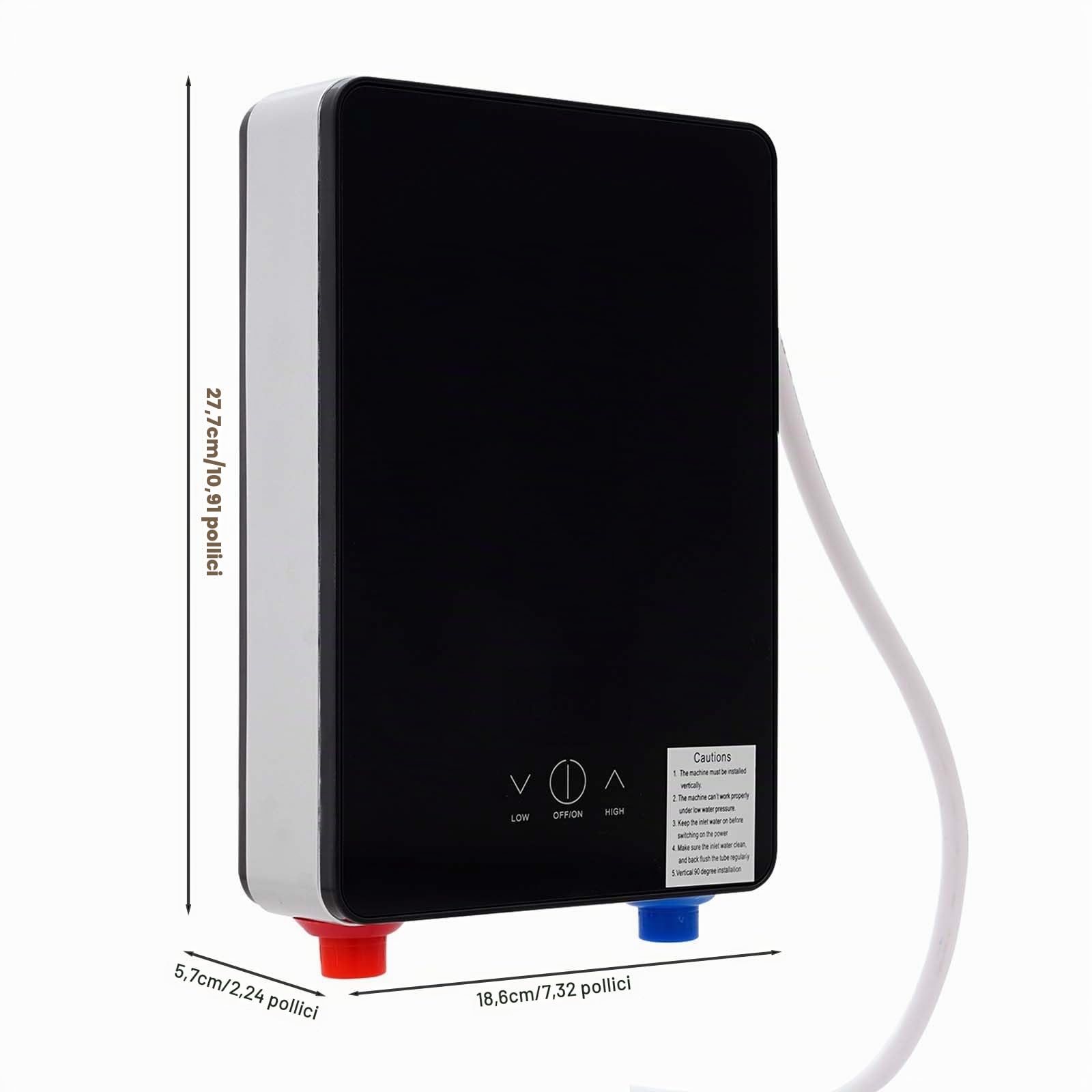 TiryyDrela Scaldacqua Istantaneo 6500W 30-55°C LED Parete