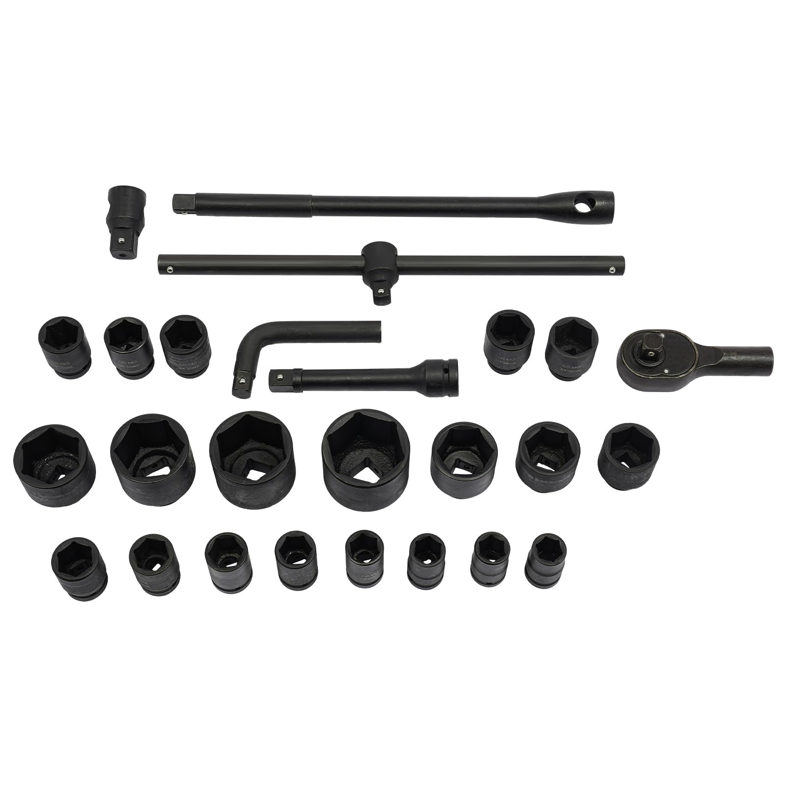 TiryyDrela Set Bussole 26 Pezzi 21-65 mm Acciaio 6 Punte