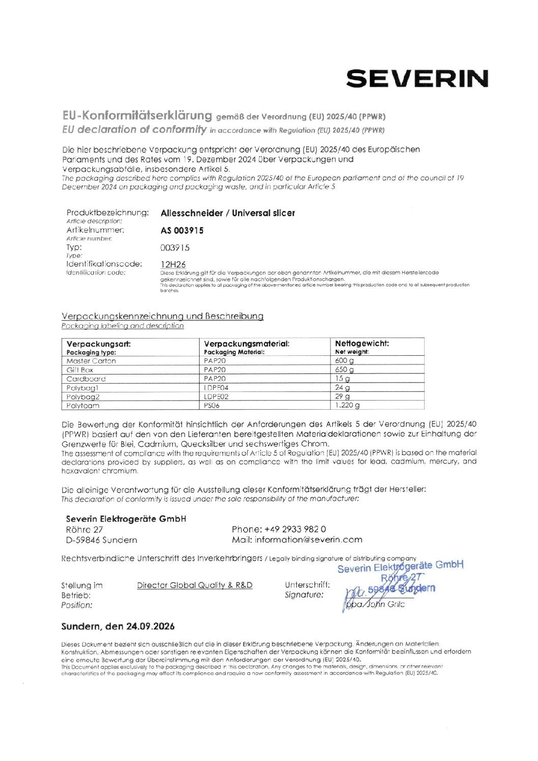 SEVO Allesschneider affettatrice elettrica 0-15 mm