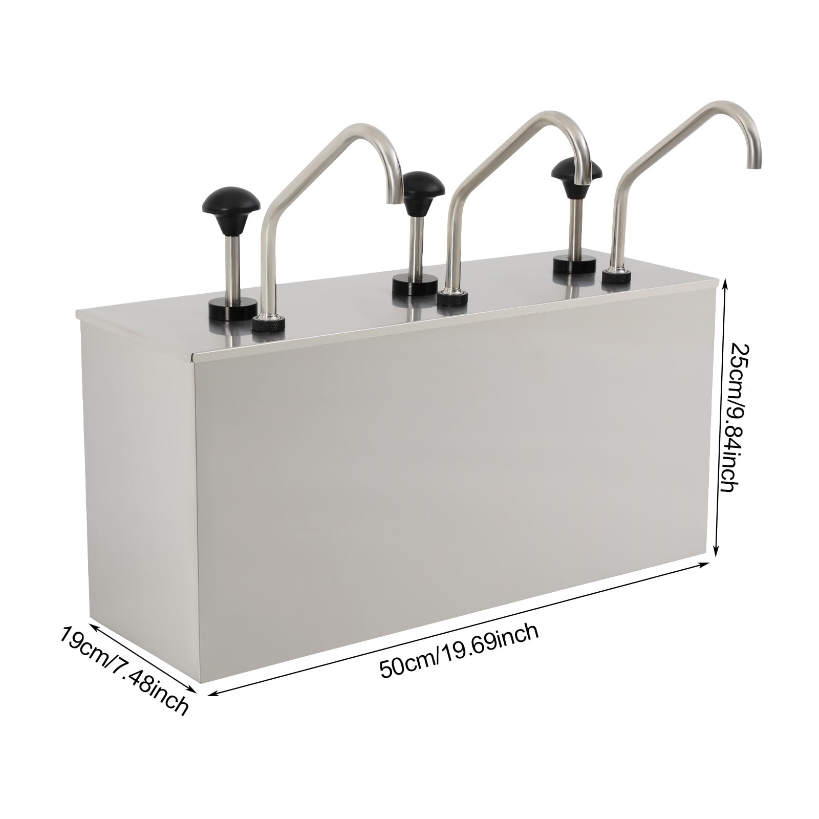 TiryyDrela Dispenser Salse Inox 3x4 L con Pompa