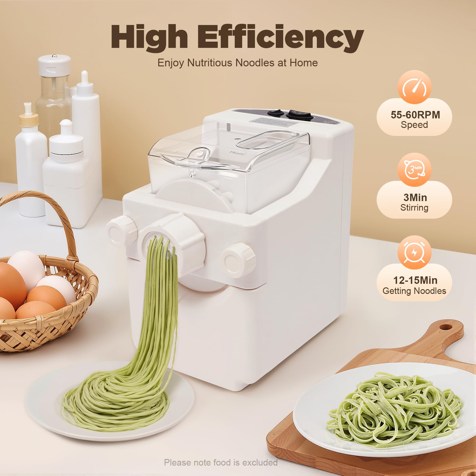 TiryyDrela Macchina Pasta Elettrica 500 g 9 Stampi Automatica