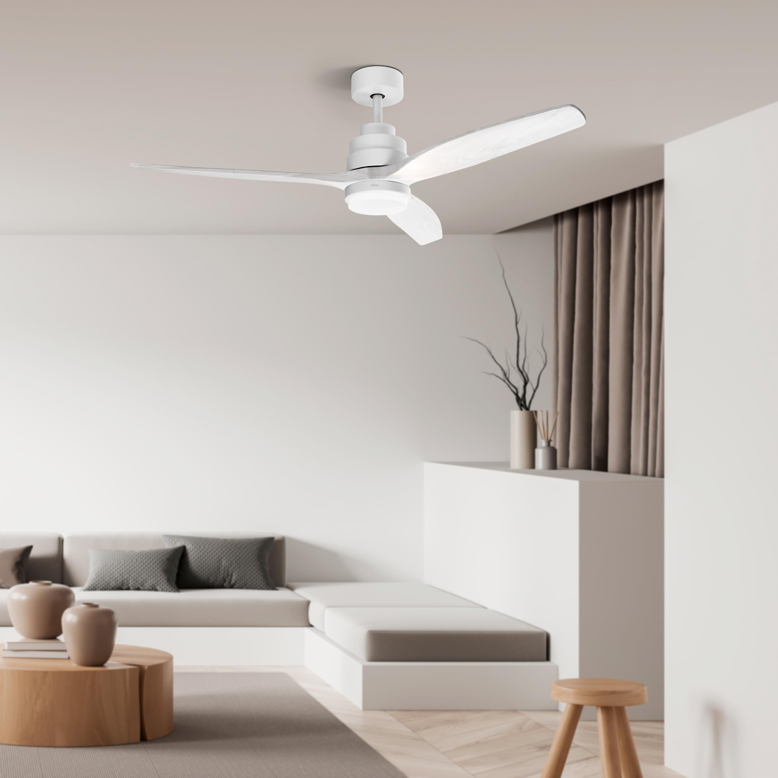 Ufesa ventilatore da soffitto con luce LED bianco 132 cm 40W