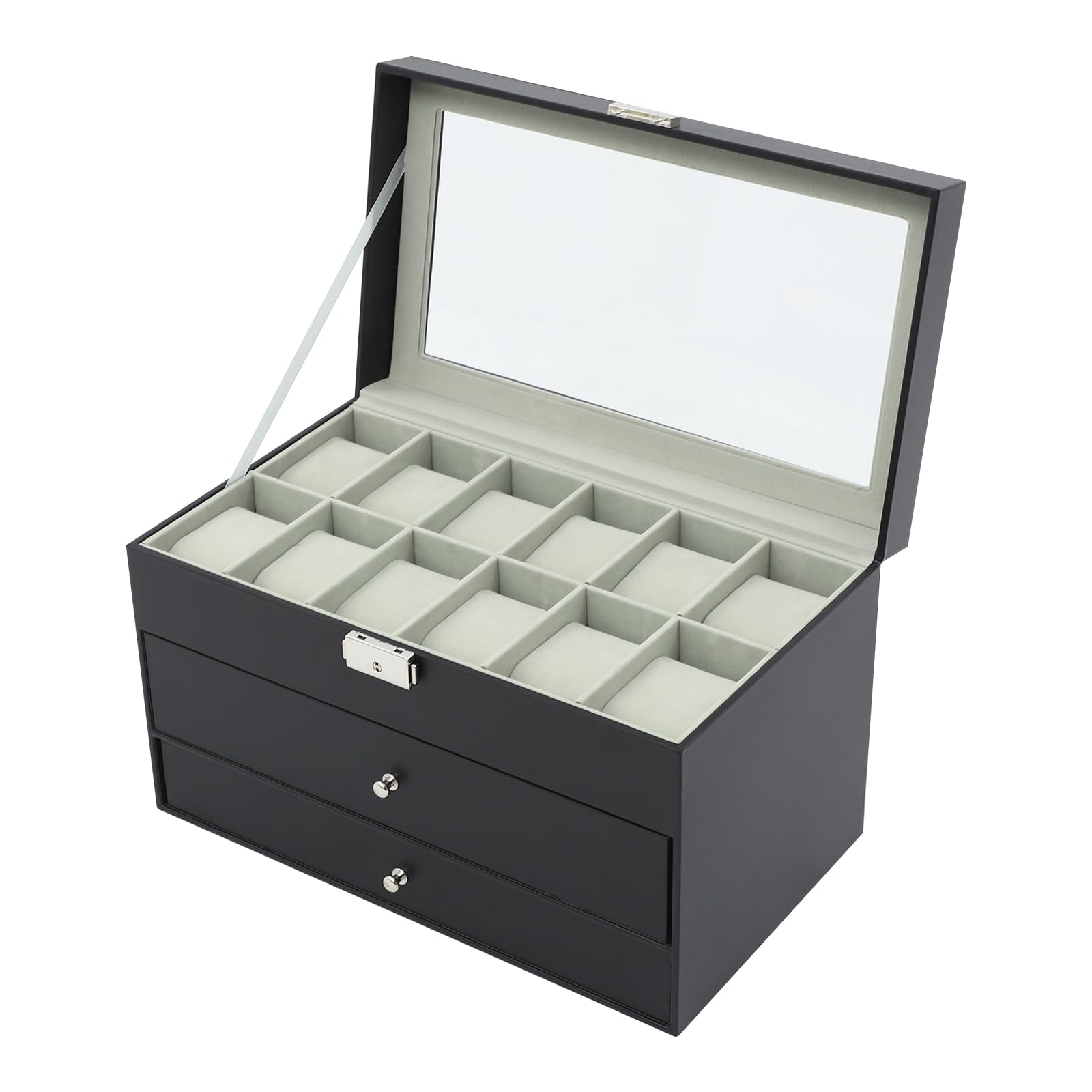 TiryyDrela Portagioie 3 Livelli Nero con Chiave