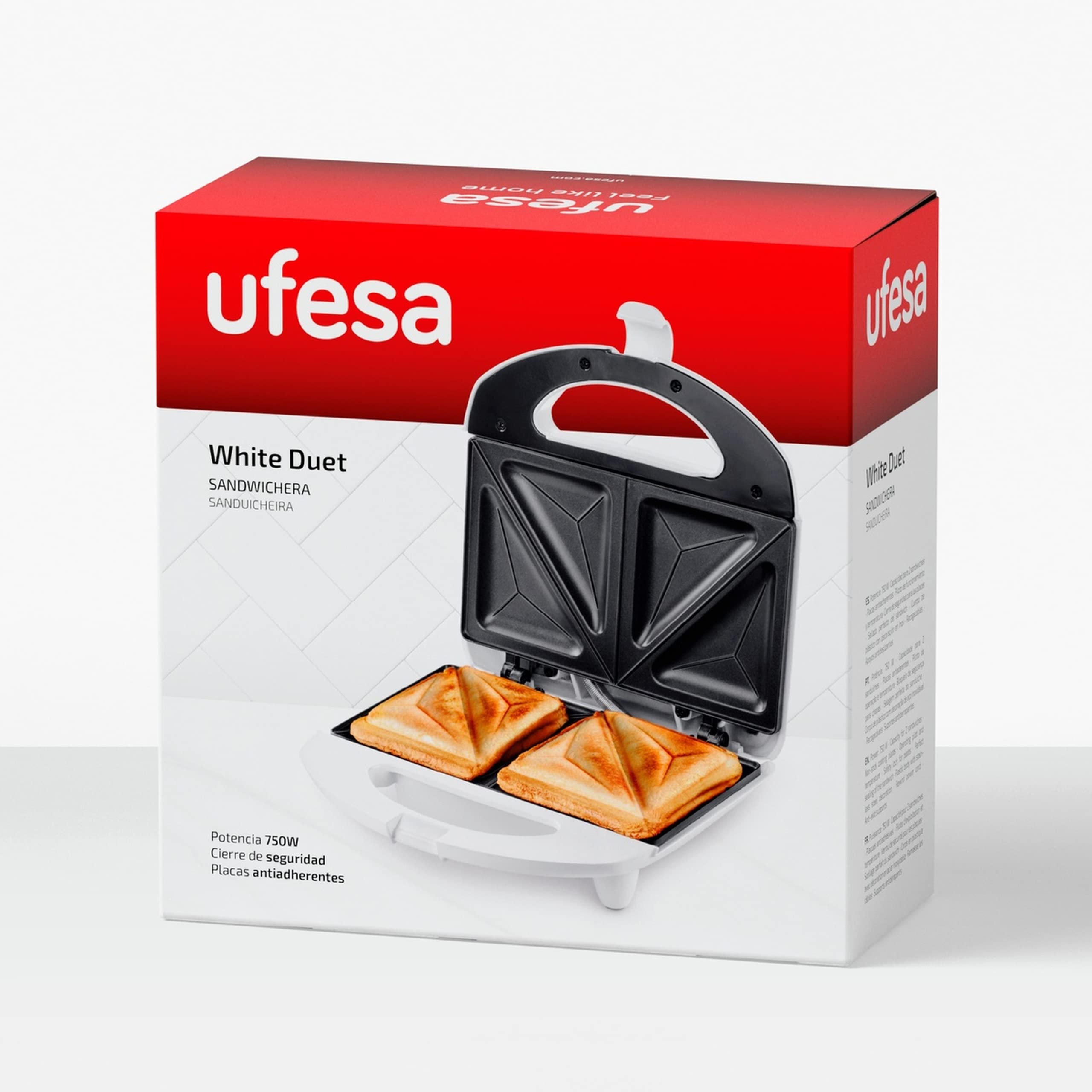 Ufesa Viena SW7862 tostiera 750W 2 sandwich antiaderente
