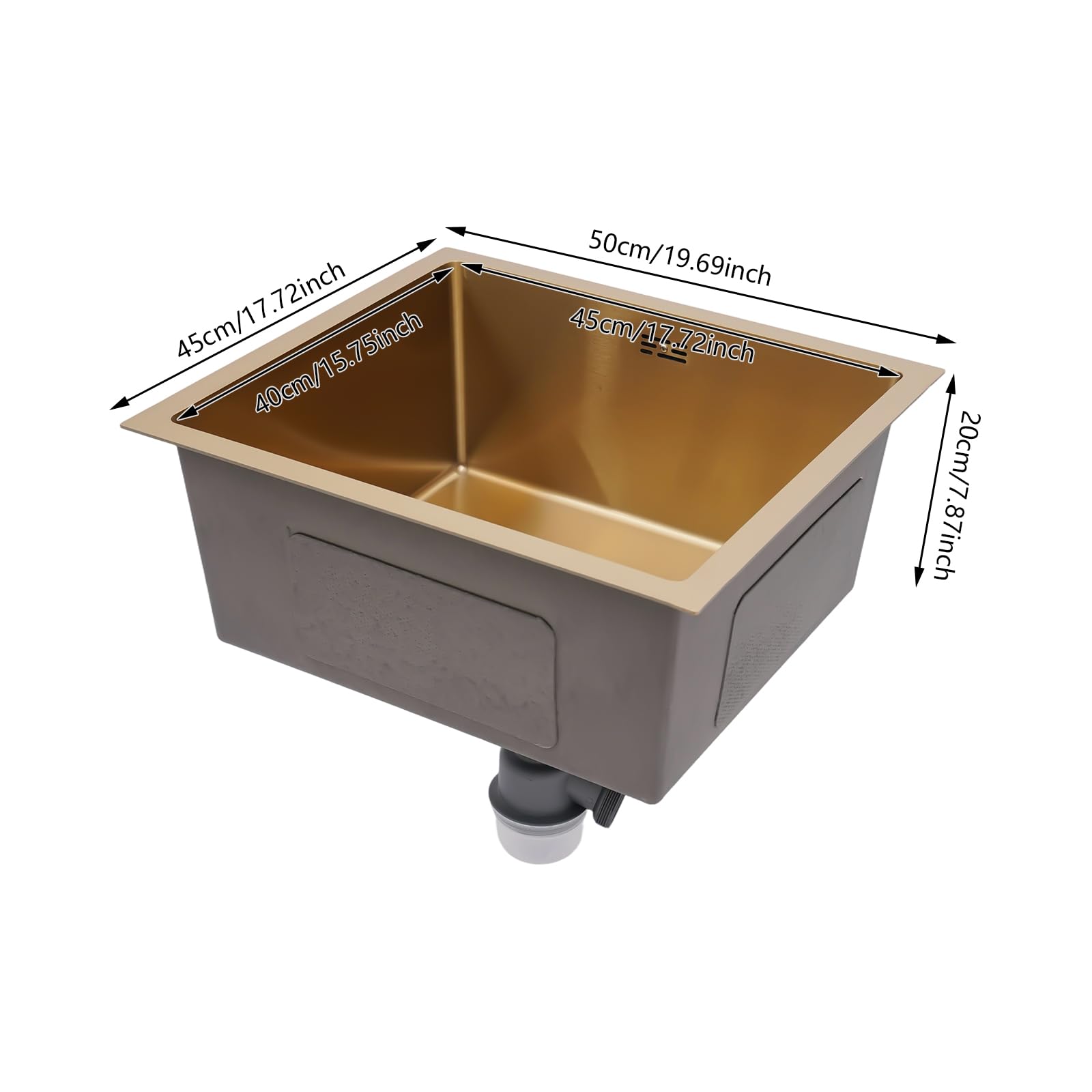 TiryyDrela Lavello Cucina Inox Oro 3L