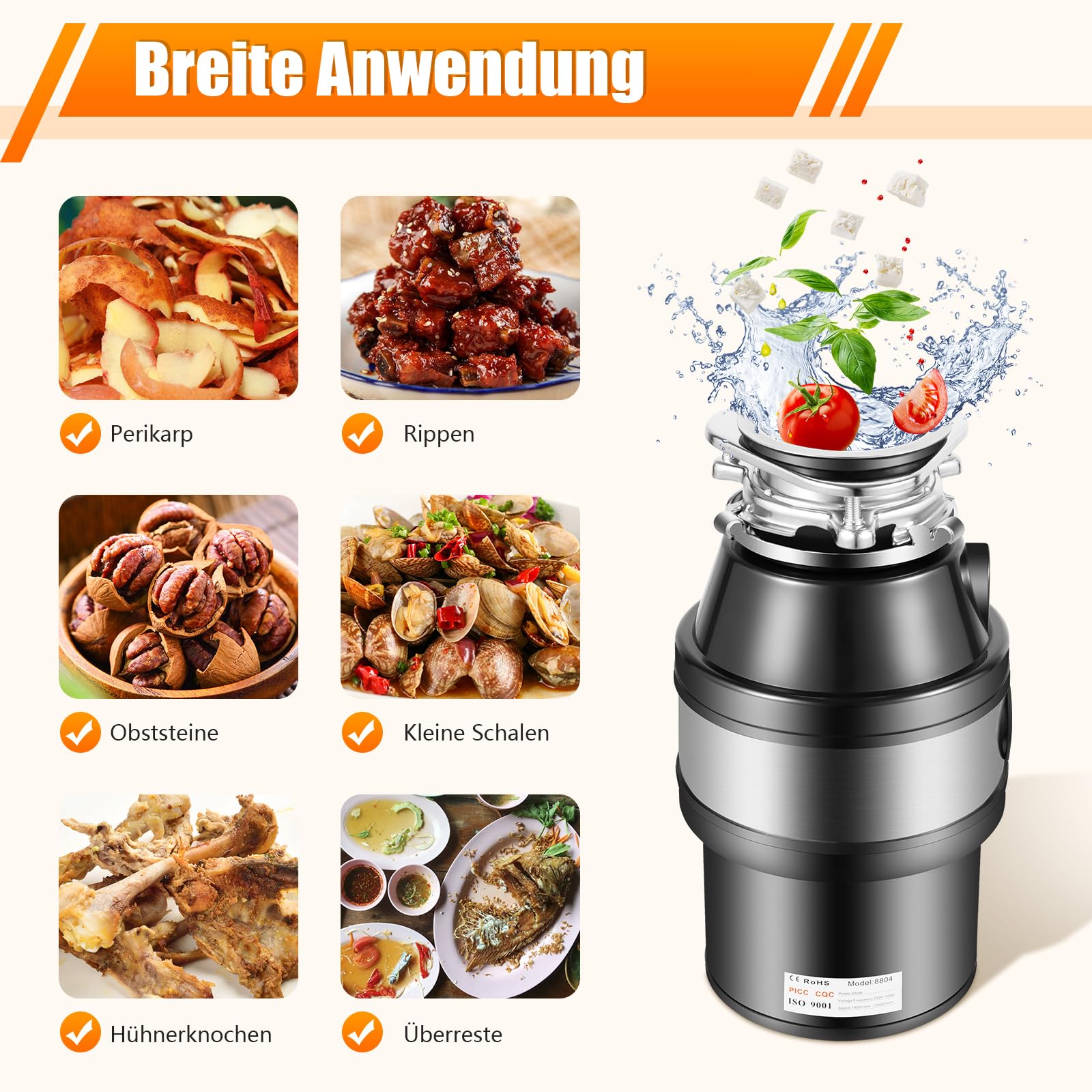 TiryyDrela Tritarifiuti Lavello 560W 1,2L