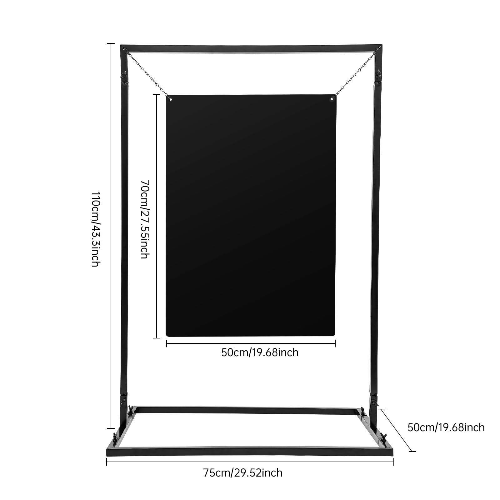 TiryyDrela cavalletto matrimonio pannello 50x70 nero metallo