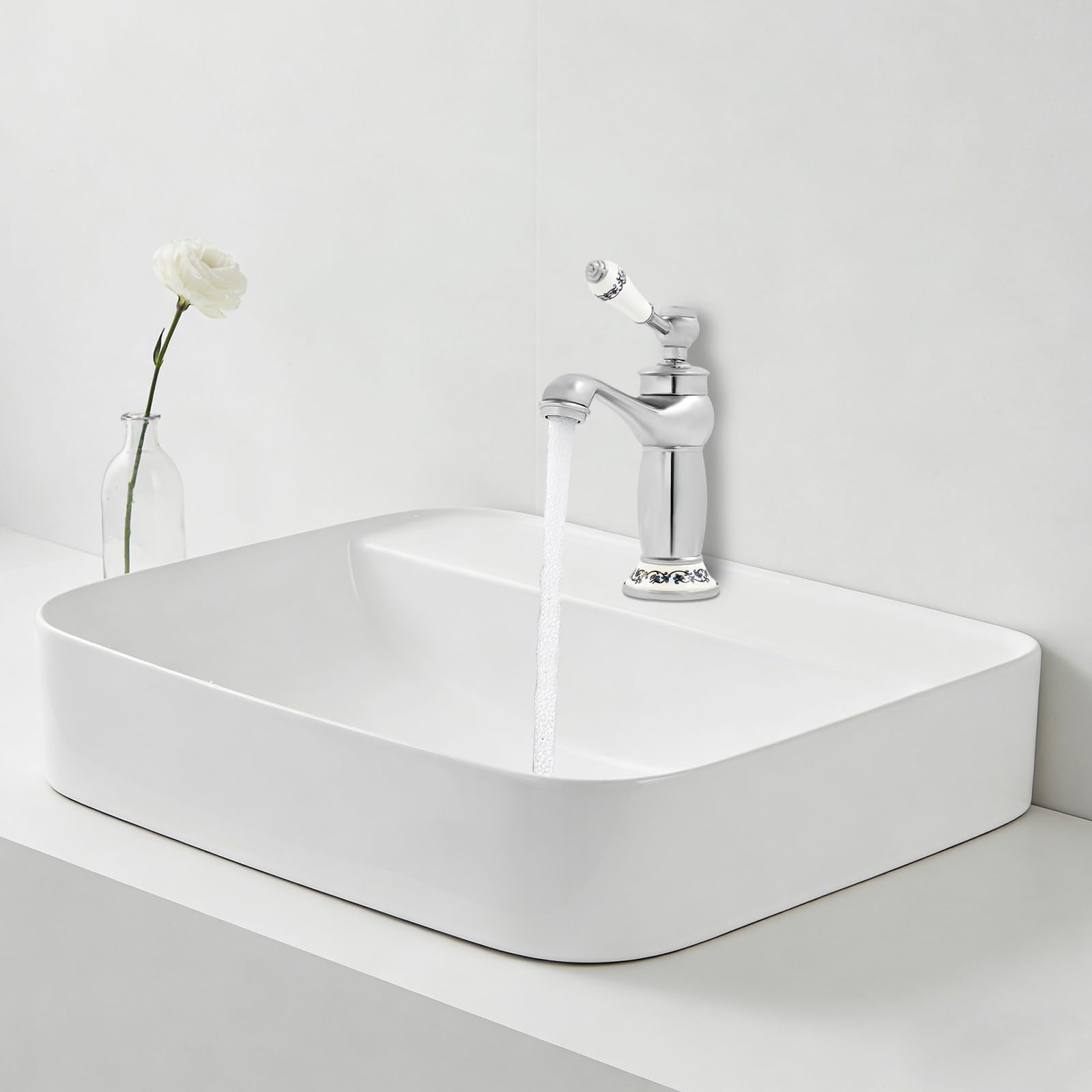 TiryyDrela Rubinetto Bagno Retro Rame Cromato Monoforo