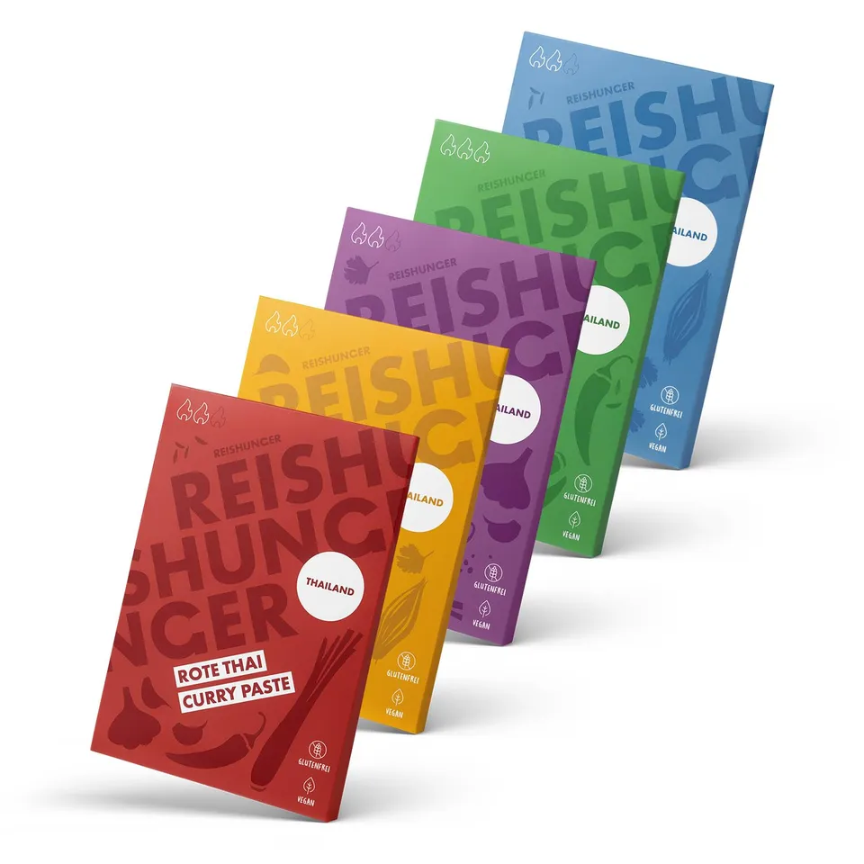 Reishunger pasta curry thai set 5x50 g vegano senza glutine