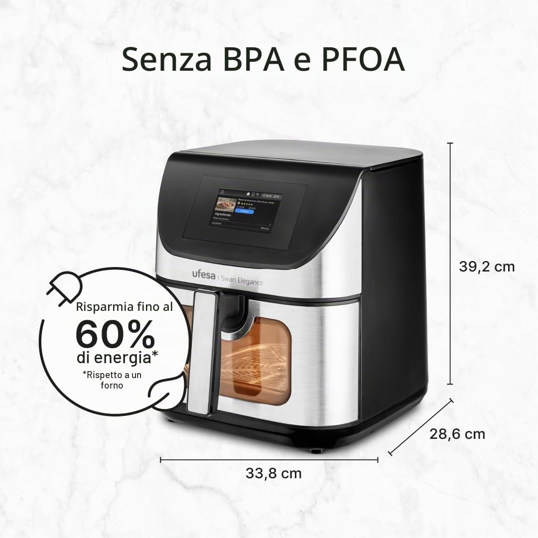 Ufesa Swan Elegance friggitrice ad aria 8 L TFT Digital