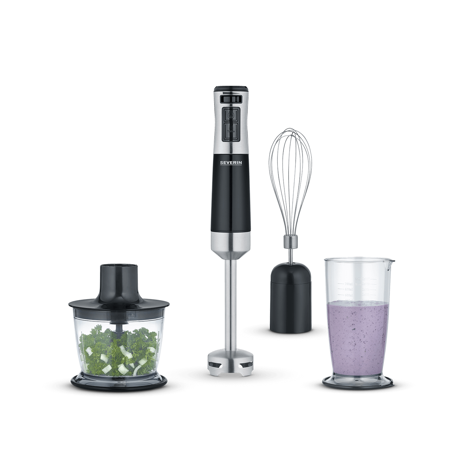 SEVERIN Frullatore a Immersione 600 W con Tritatutto