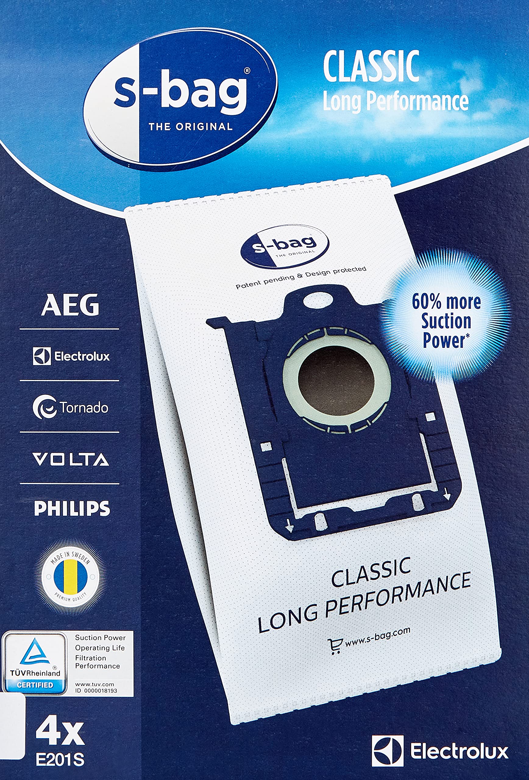 Electrolux S-Bag Long Performance sacchetti 4 pezzi
