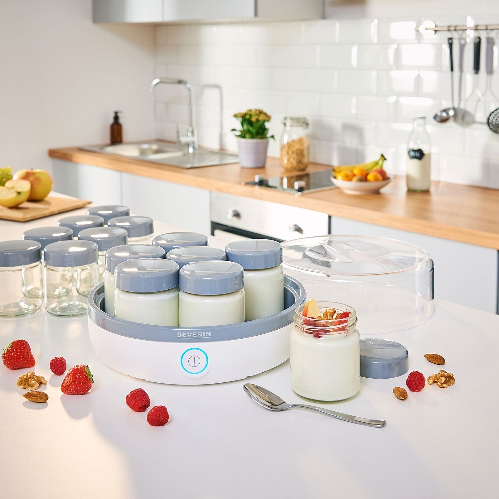 SEVO Yogurtiera 14 Vasetti 150 ml con Coperchio