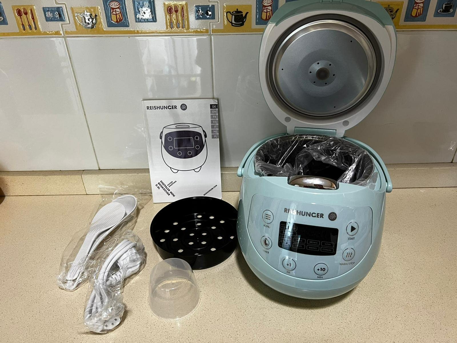 Reishunger cuociriso digitale 0,6 L menta 7 programmi