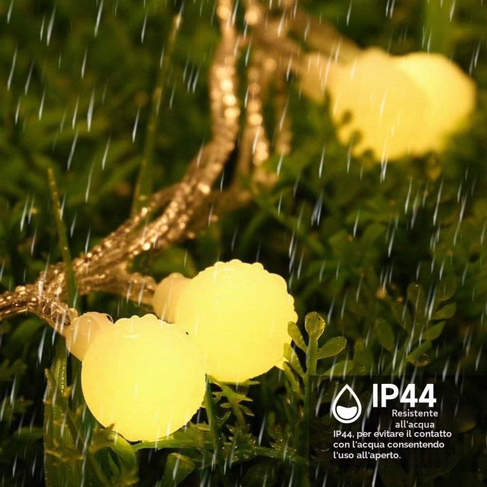 WOWDSGN catena luminosa 30 m 300 LED bianco caldo IP44