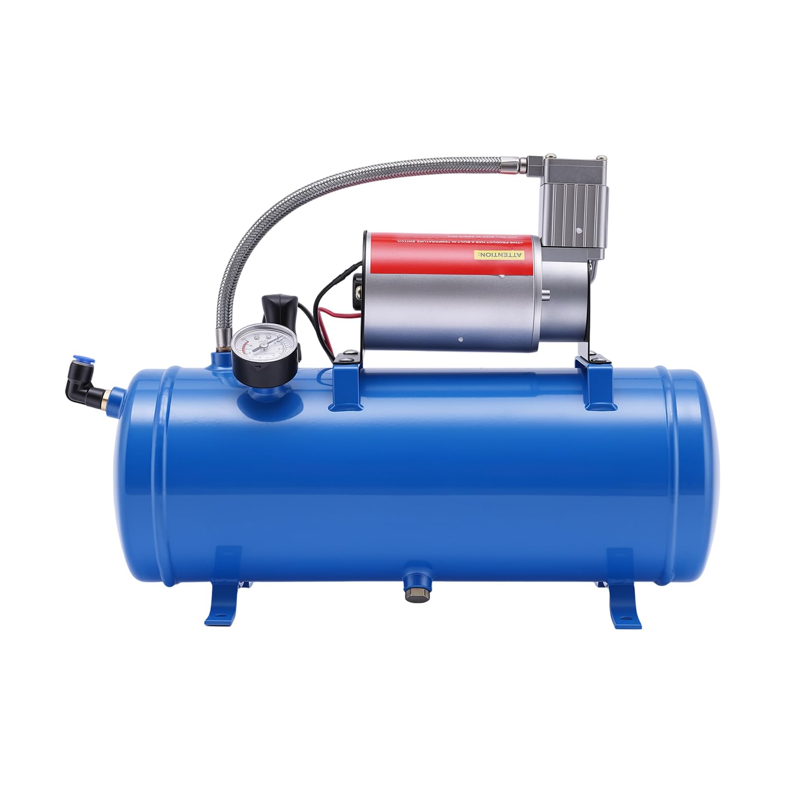 TiryyDrela Compressore Aria 12V 6L Blu 100 PSI Portatile