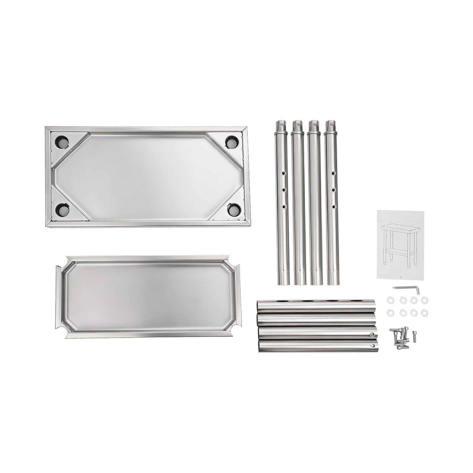 TiryyDrela tavolo lavoro cucina inox 60x30x85 cm 300 kg