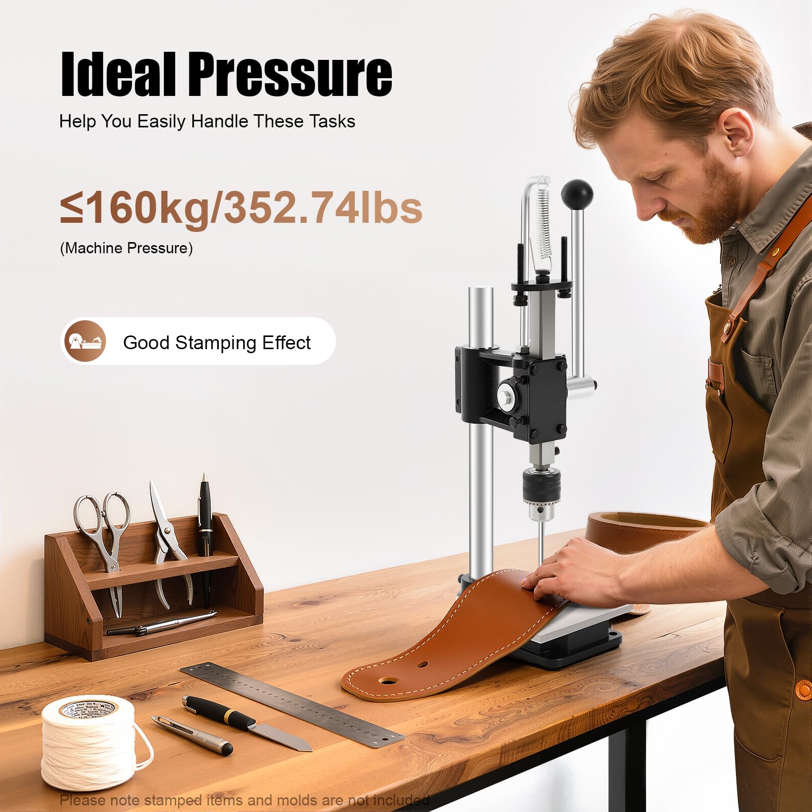 TiryyDrela pressa punzonatrice pelle manuale ghisa 160 kg