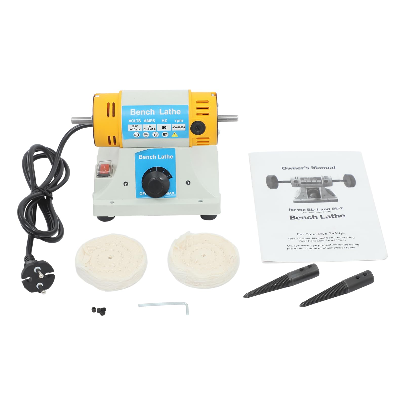 TiryyDrela lucidatrice banco doppia ruota 320W 10000 RPM