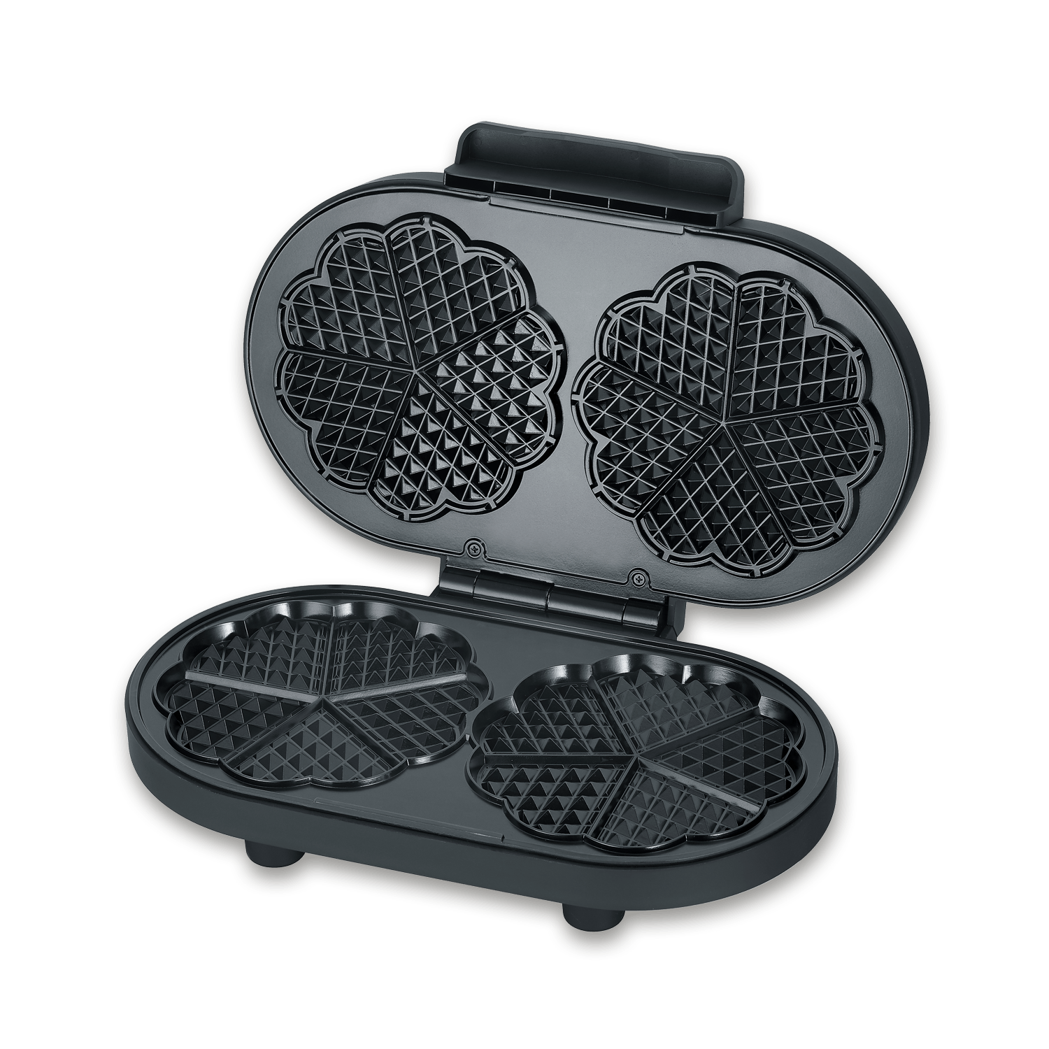 SEVERIN Black Line Piastra Waffle Doppia antiaderente