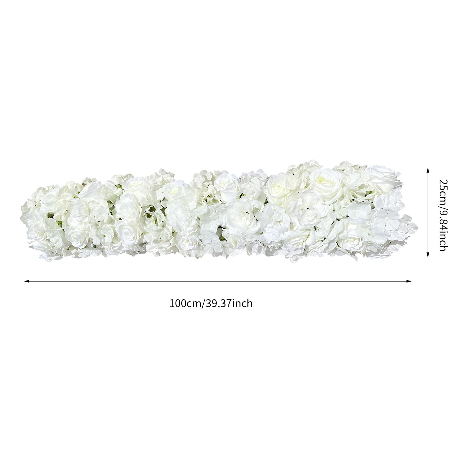 TiryyDrela Ghirlanda Fiori Artificiali Bianchi 100 cm Seta
