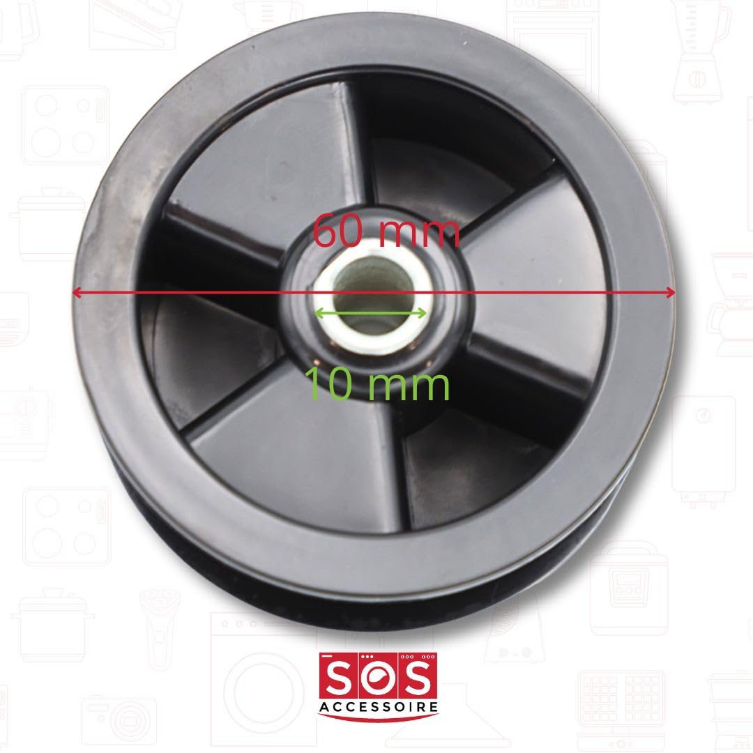 Electrolux 1000047680-000 rullo tendicinghia asciugatrice nero