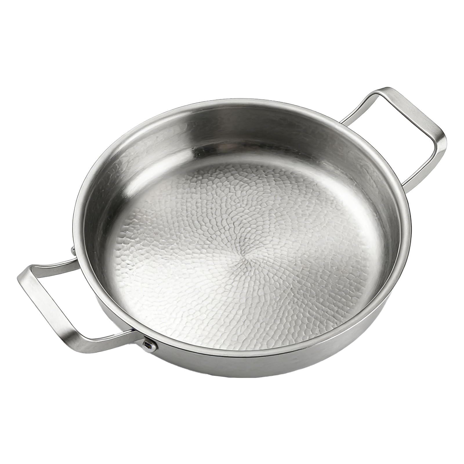 TiryyDrela Padella 32 Cm Titanio Martellato con Coperchio Induzione