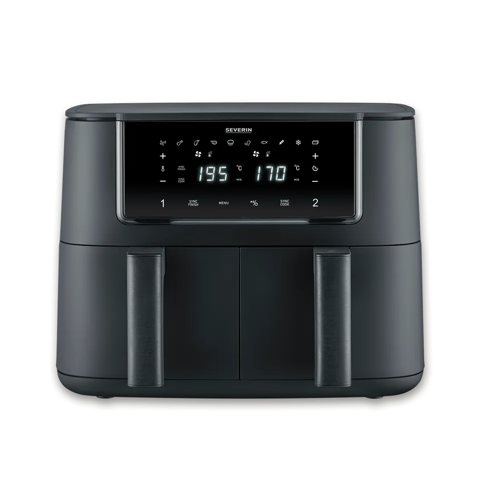 SEVO Black Line Dual friggitrice ad aria doppia 2x4 litri