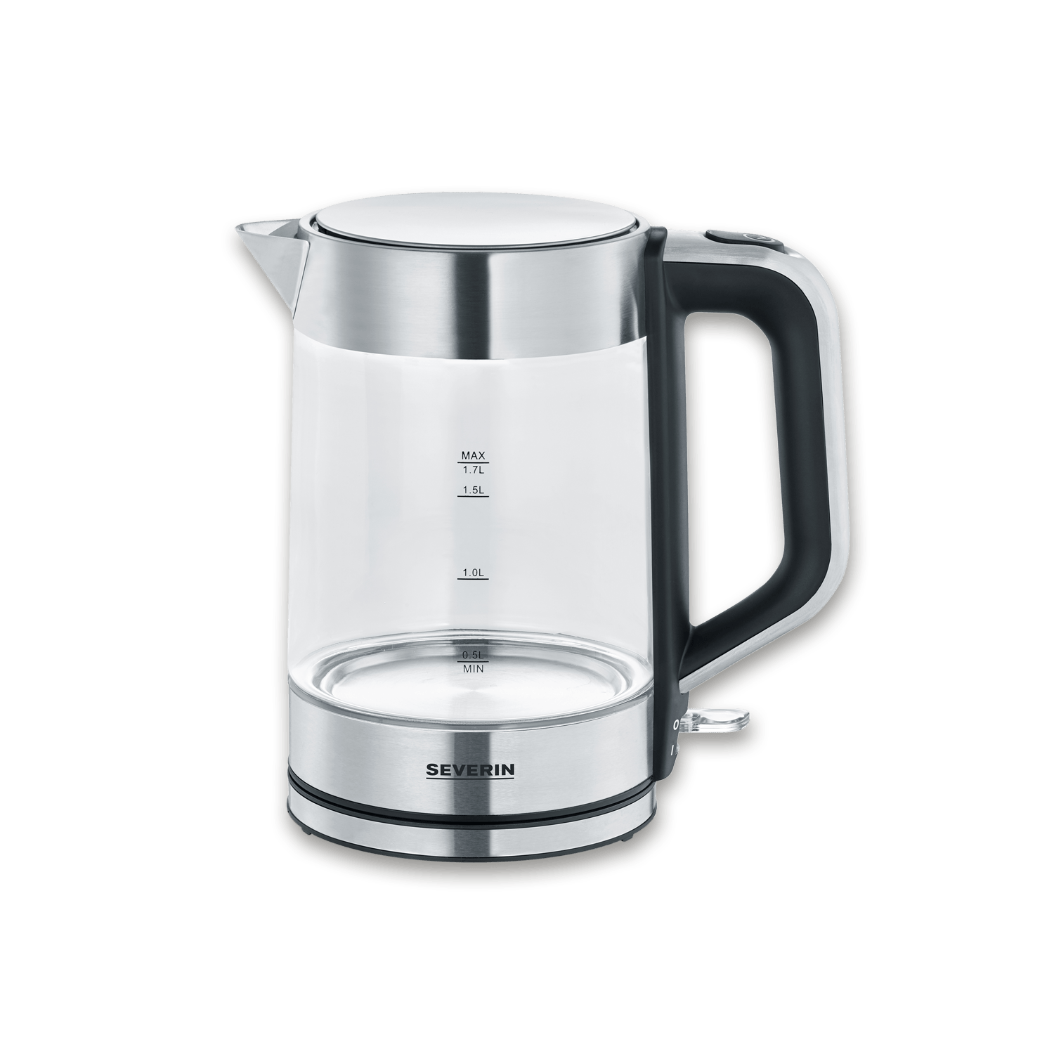 SEVO bollitore vetro 1,7 L acciaio inox una mano