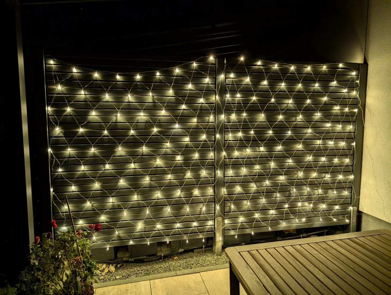 WOWDSGN rete luci LED 200 bianco caldo 3x2 m telecomando