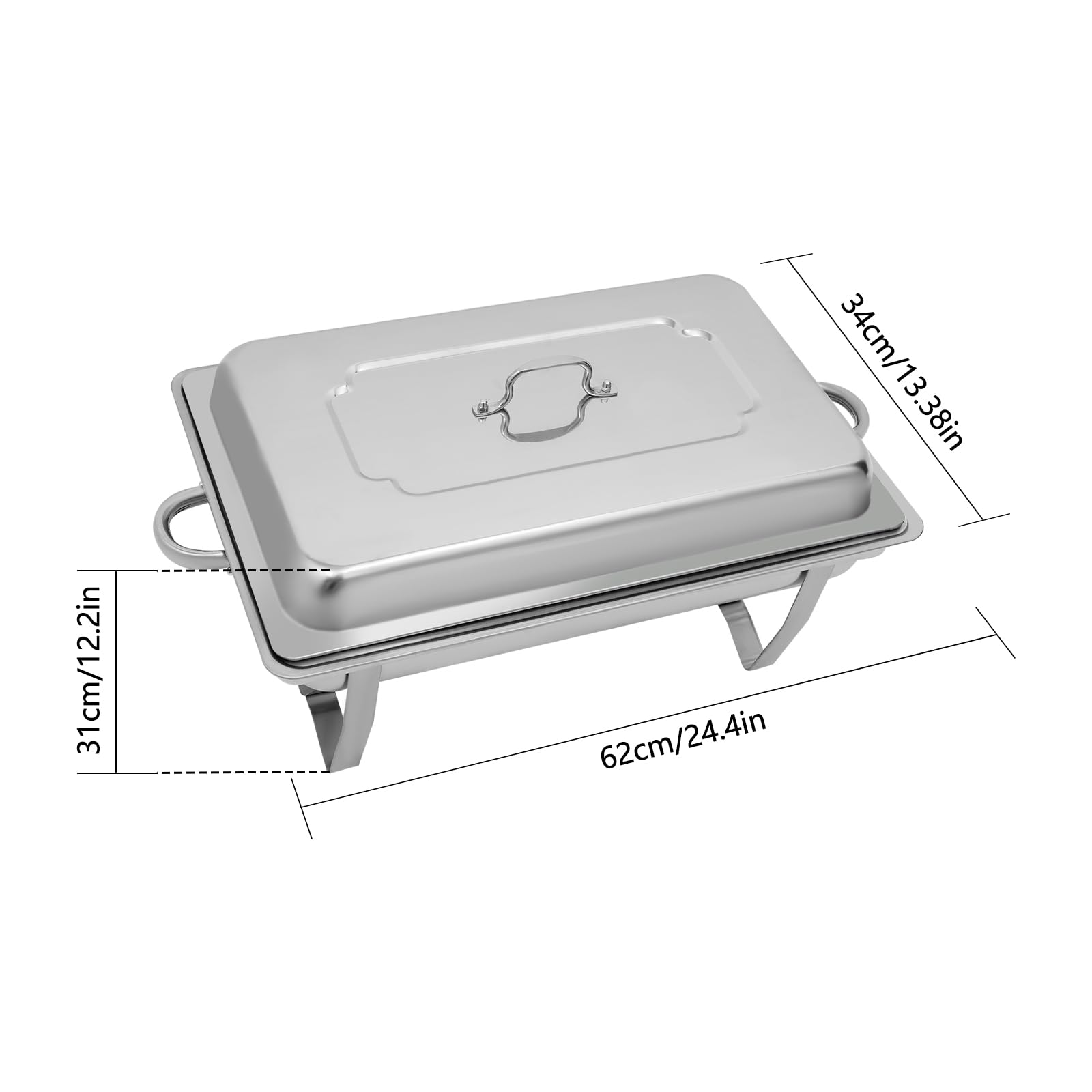 TiryyDrela Chafing Dish Buffet 9L Inox 62x34x31 cm