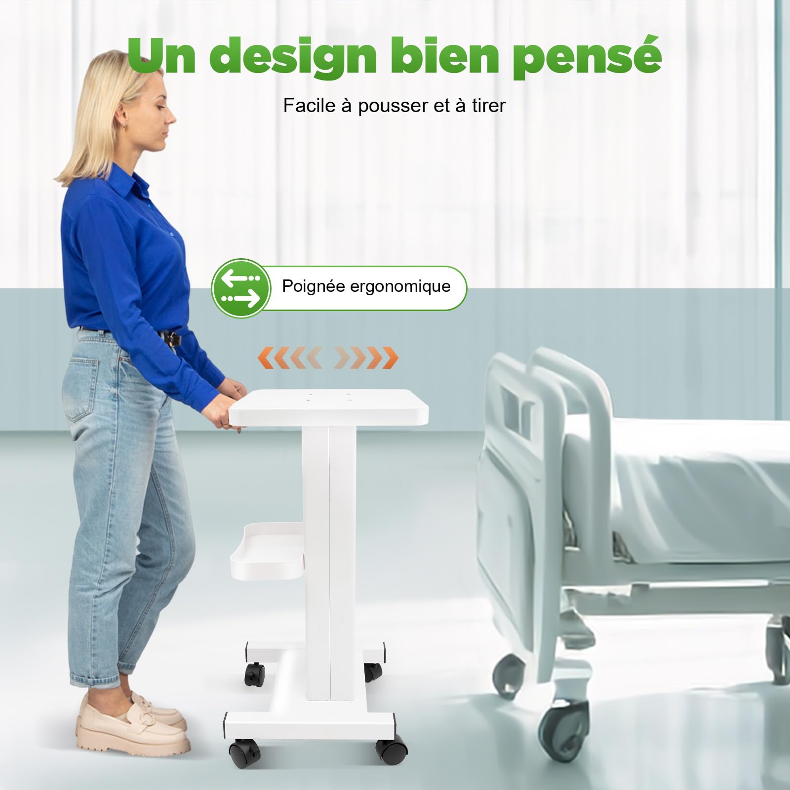 TiryyDrela Carrello Estetista con Ruote Bianco Professionale