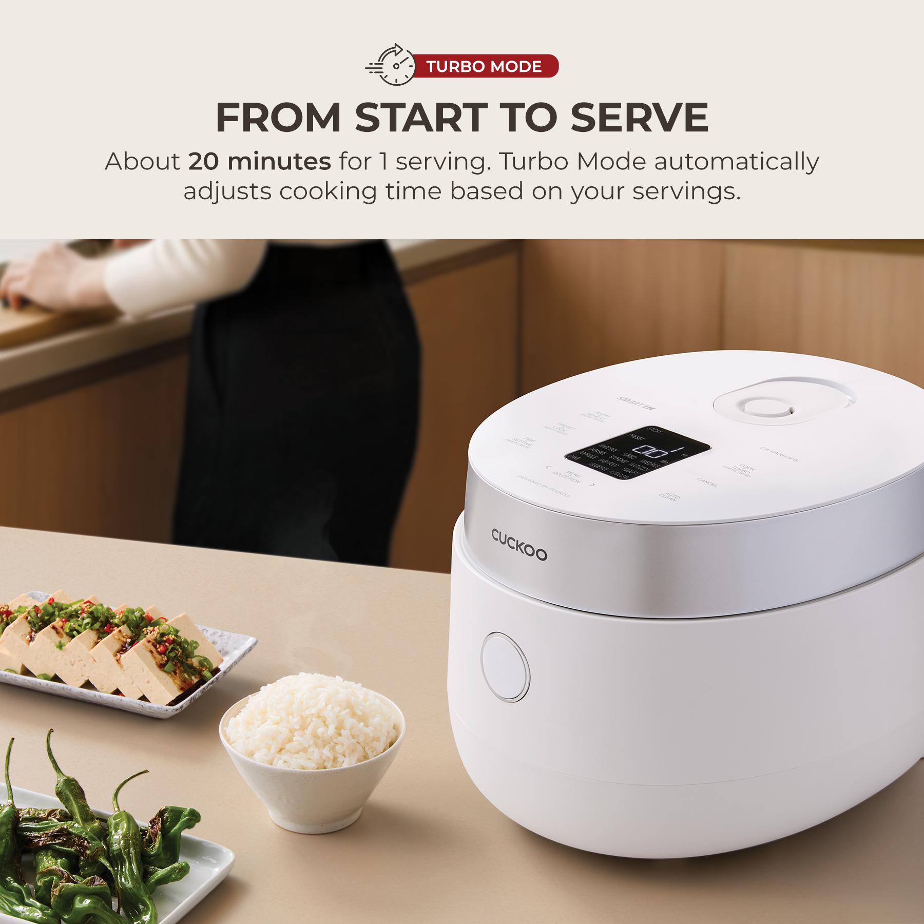Cuckoo CR-HA0810F cuociriso a induzione 8 tazze bianco antiaderente