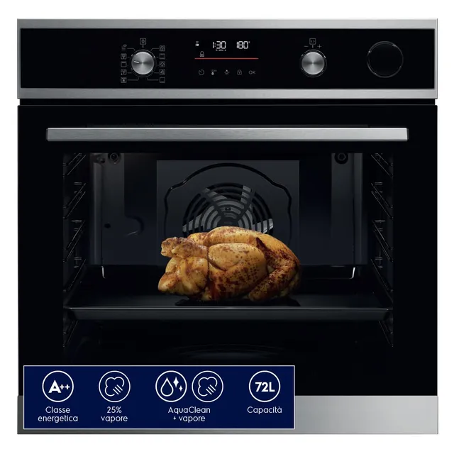 Electrolux LOP6S46X2 Forno Incasso 72 L Pirolitico Nero