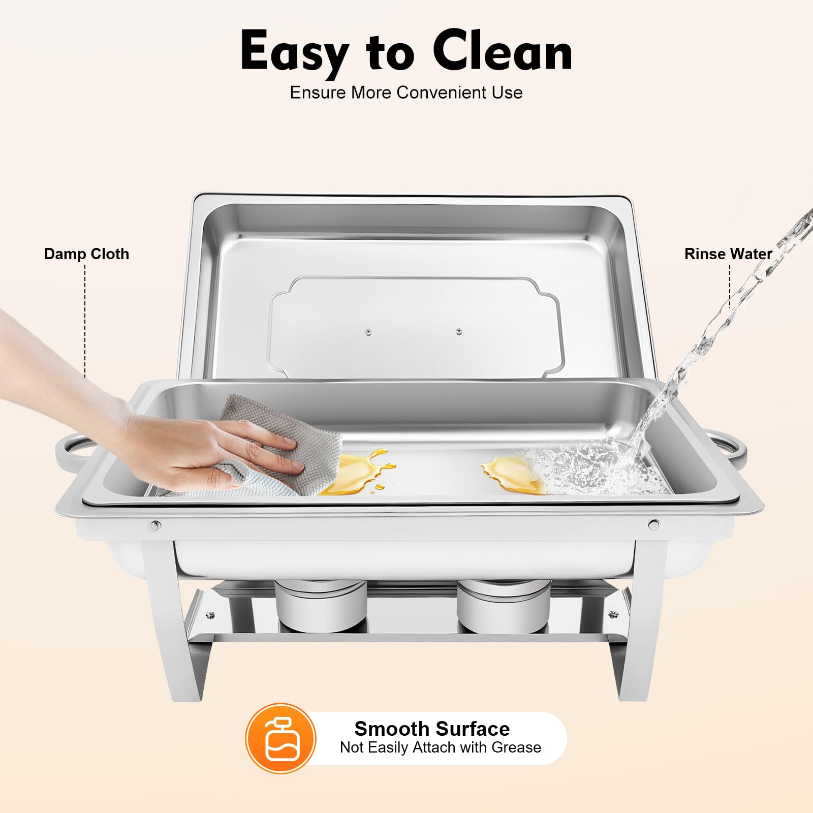 TiryyDrela Chafing Dish Buffet 9L Inox 62x34x31 cm