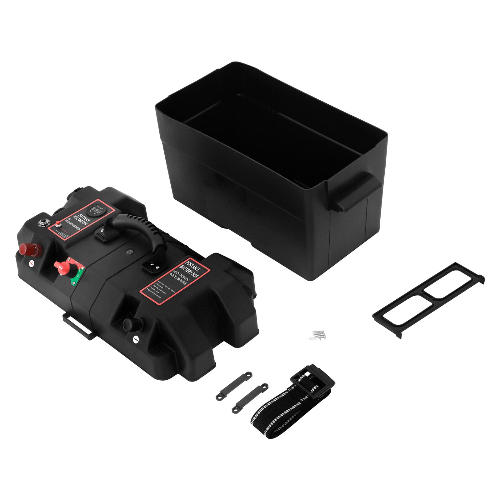 TiryyDrela Scatola Batteria PP con USB 44x24,5x27 cm Esterni