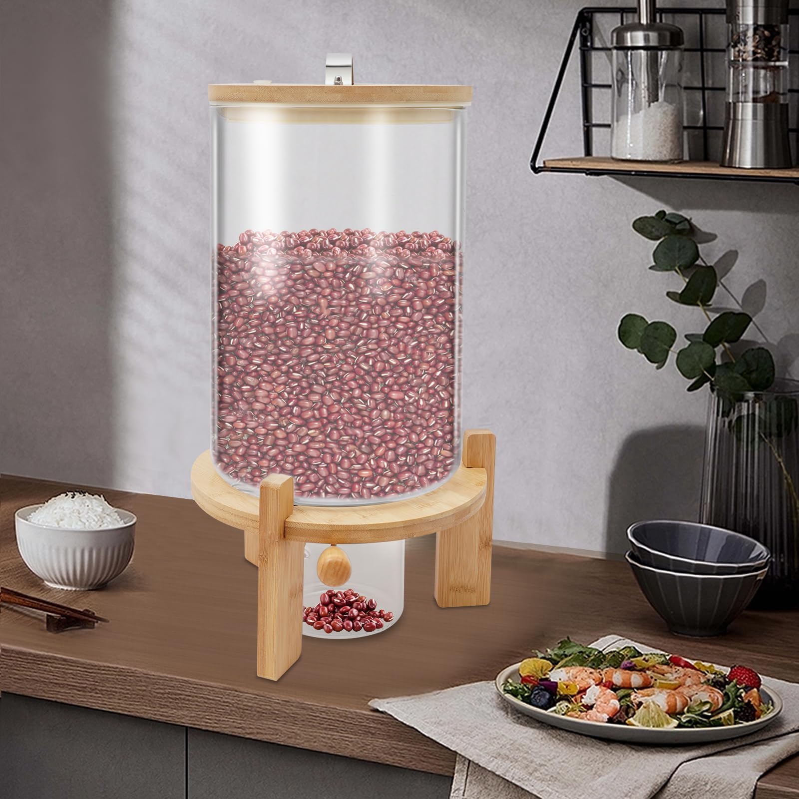 TiryyDrela dispenser cereali in vetro 7,5 L ermetico