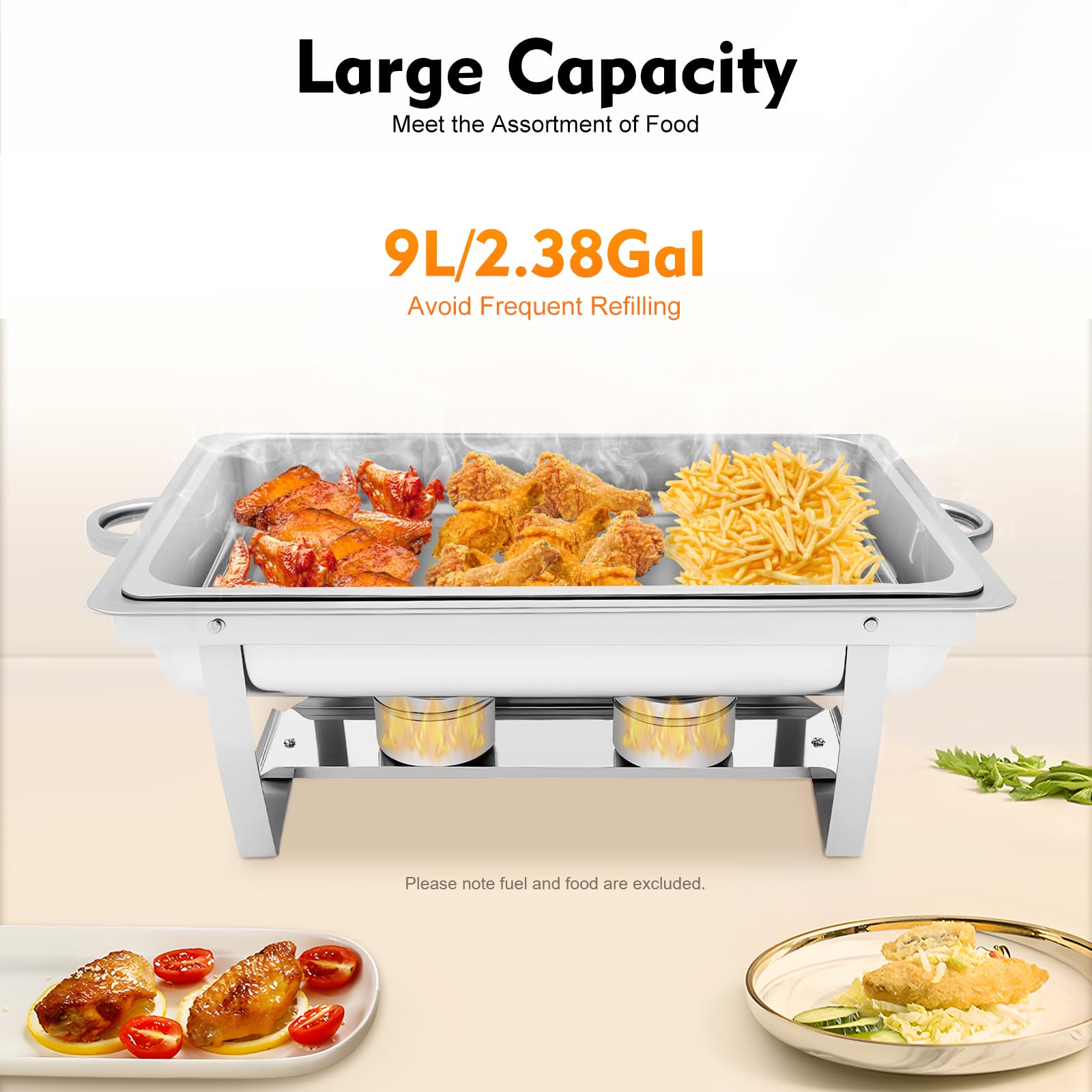 TiryyDrela Chafing Dish Buffet 9L Inox 62x34x31 cm