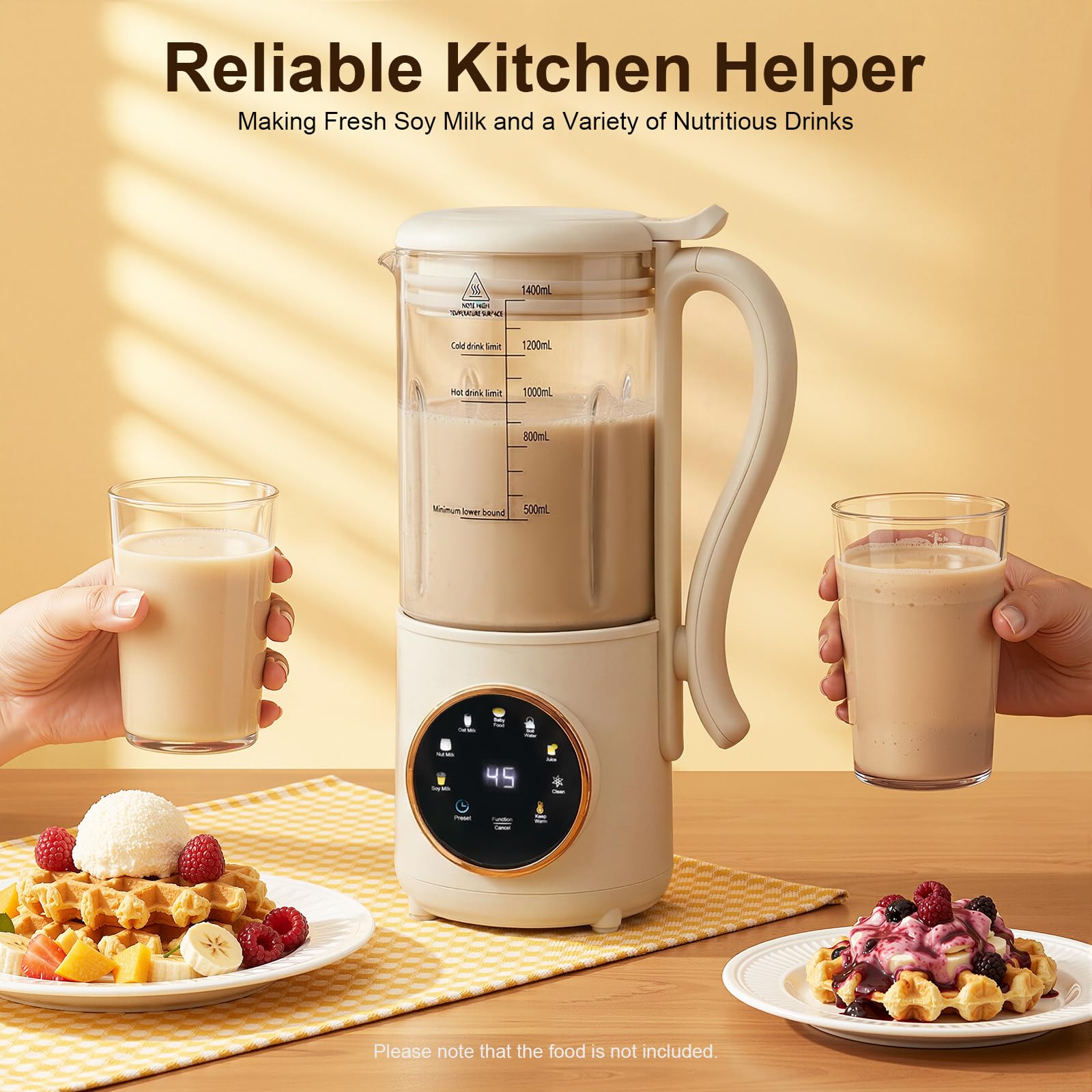 TiryyDrela Macchina Latte di Soia 1,4 L 600W
