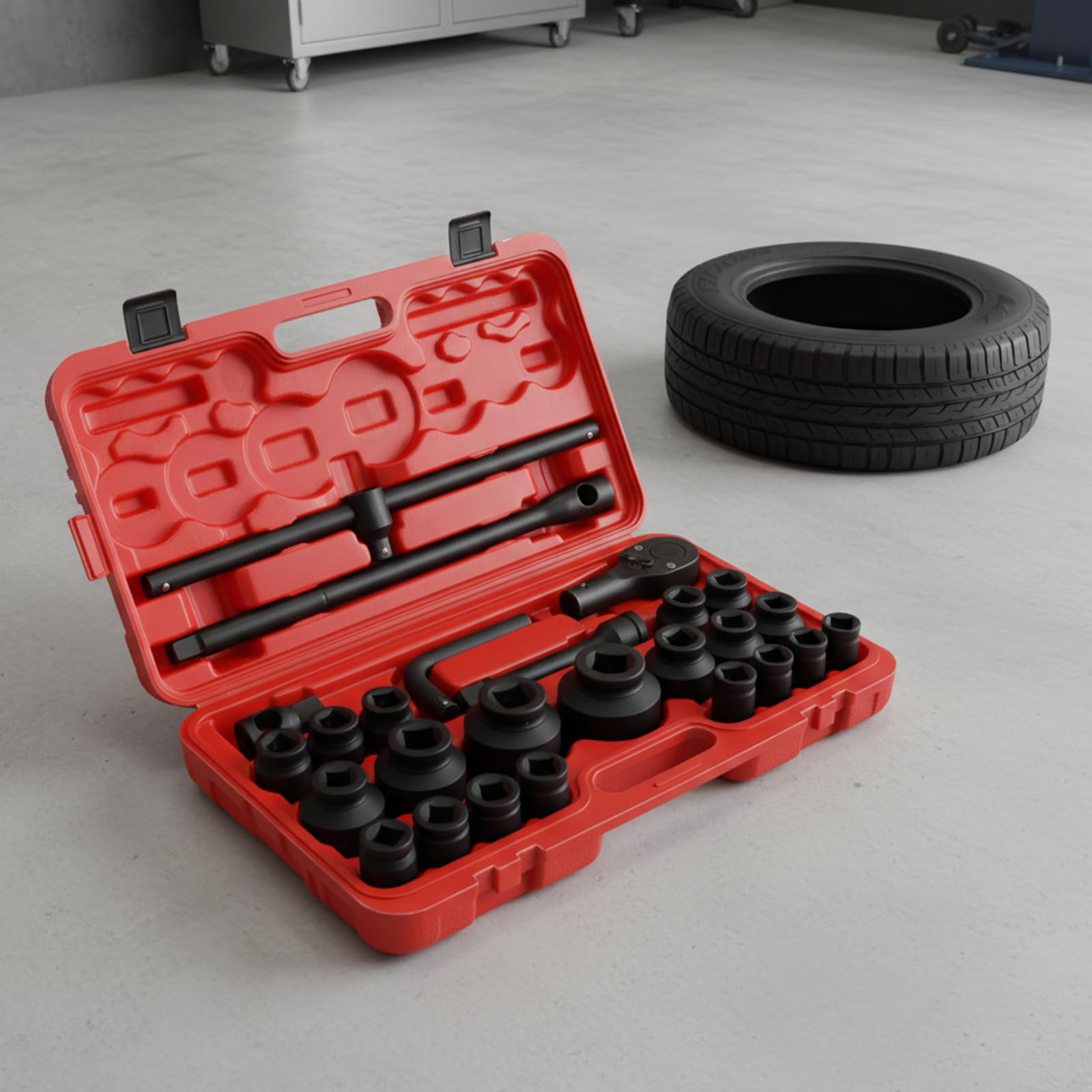 TiryyDrela Set Bussole 26 Pezzi 21-65 mm Acciaio 6 Punte