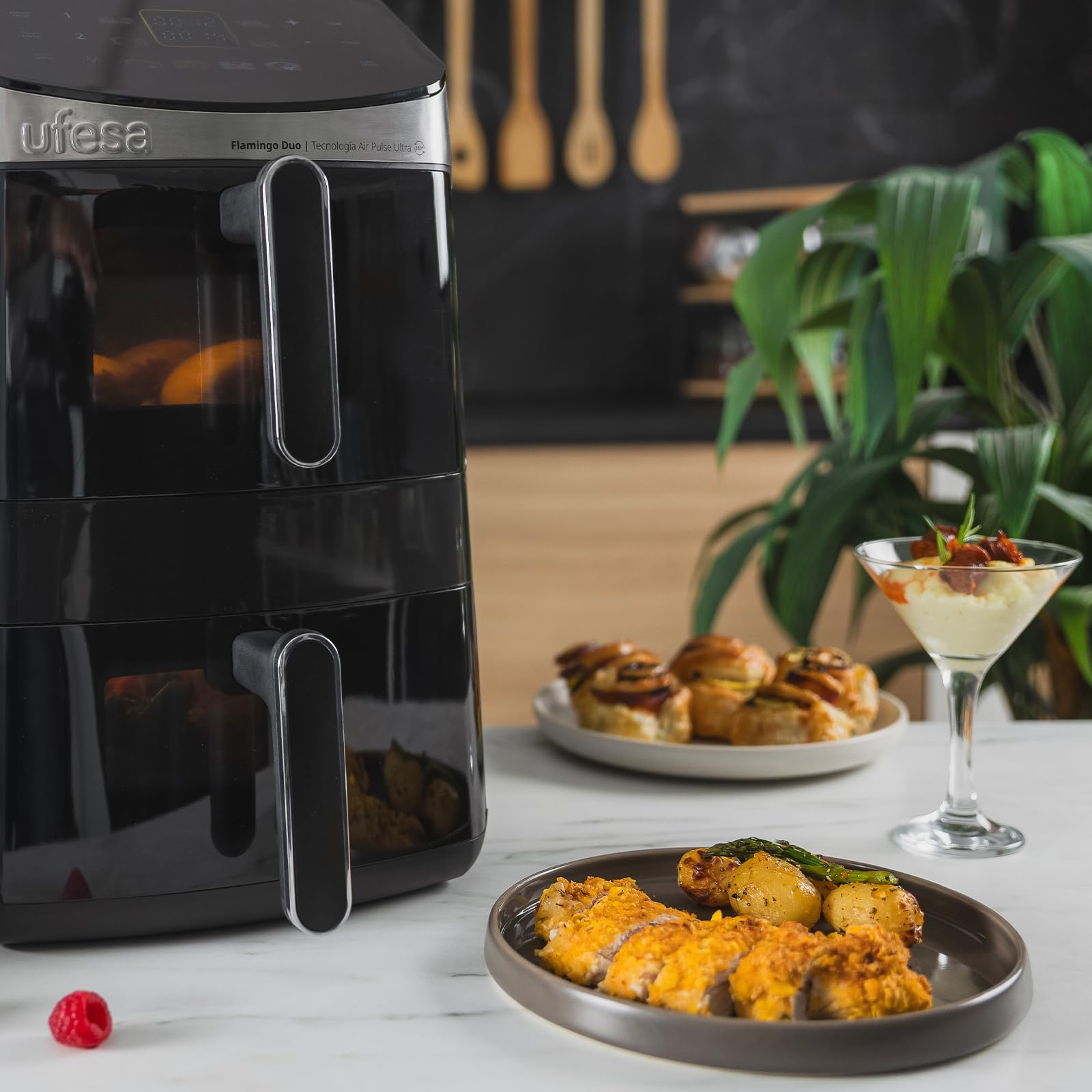 Ufesa Flamingo Duo friggitrice ad aria 11,5 L doppia vasca