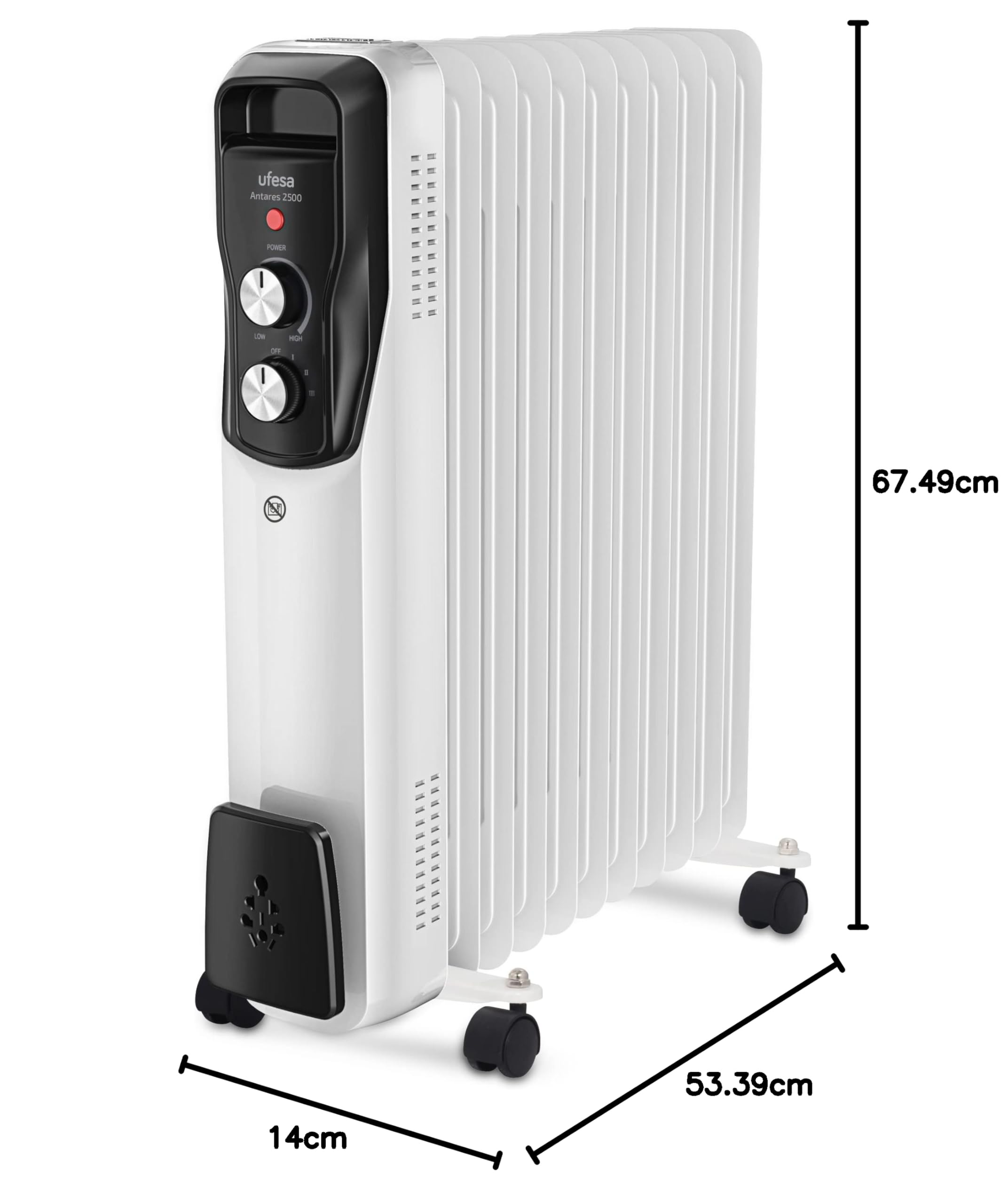 Ufesa Antares 2500 radiatore a olio 2500W 11 elementi
