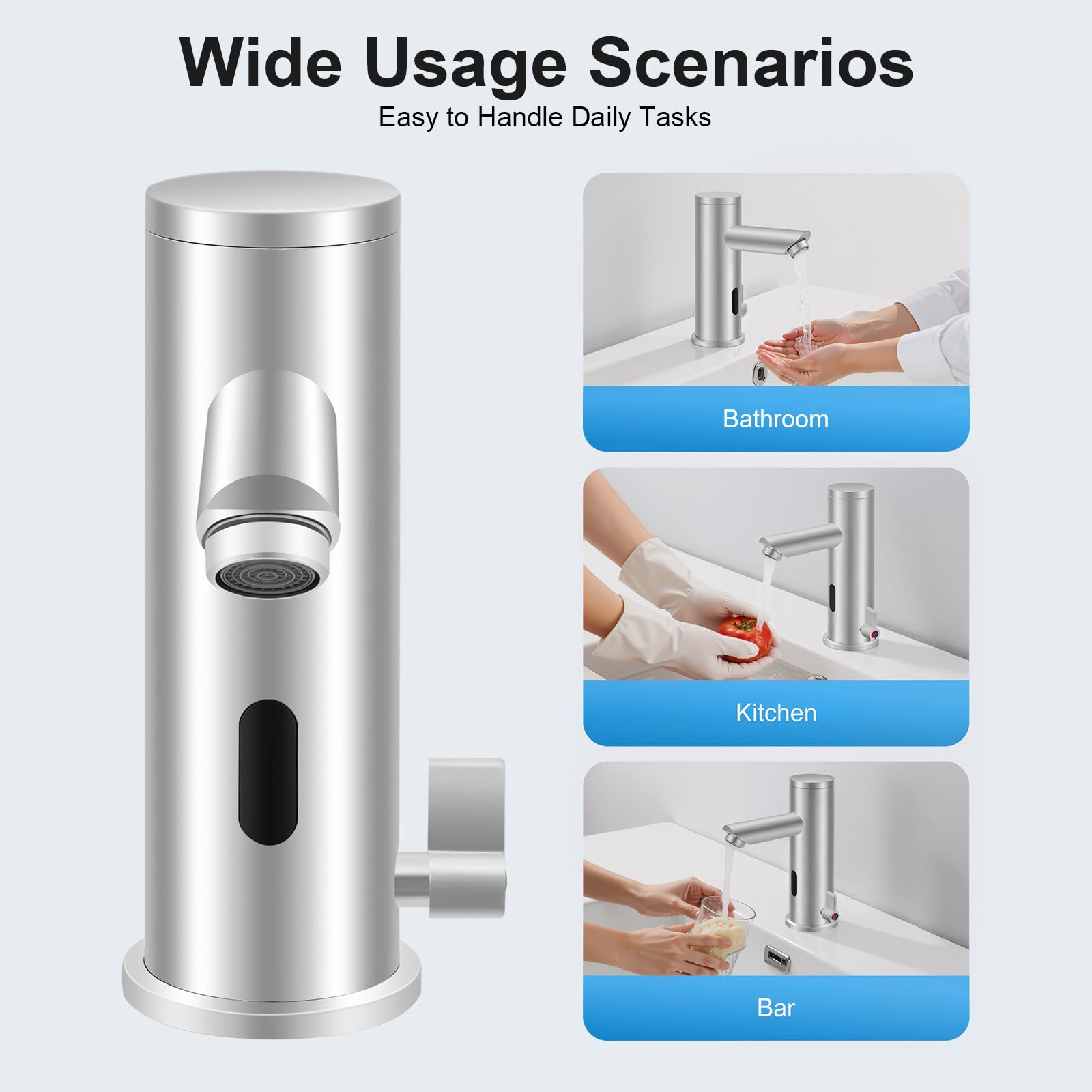 TiryyDrela rubinetto lavabo automatico infrarossi 18,1 cm