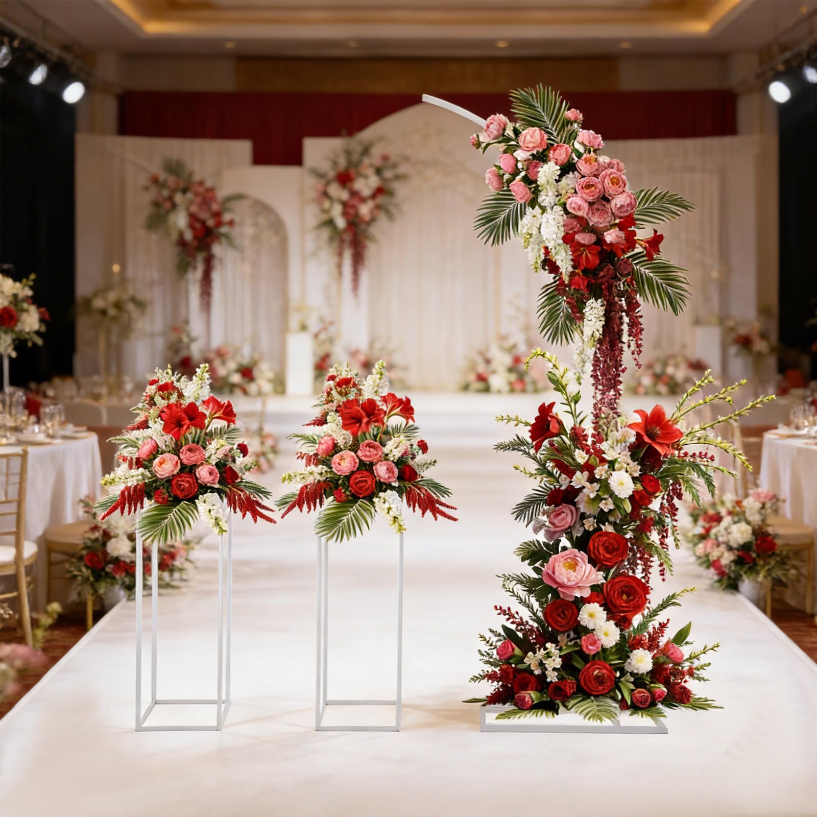 TiryyDrela Arco Matrimonio Bianco 3 Pezzi