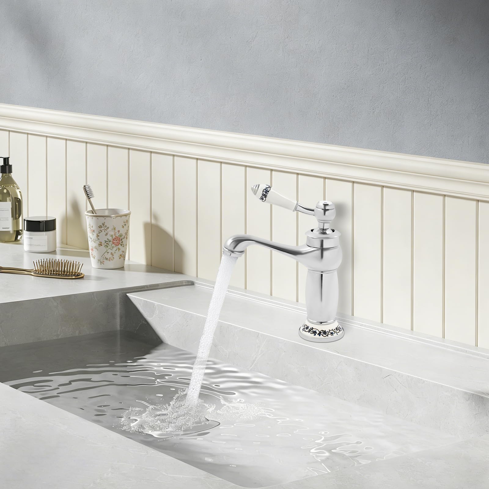 TiryyDrela Rubinetto Bagno Retro Rame Cromato Monoforo